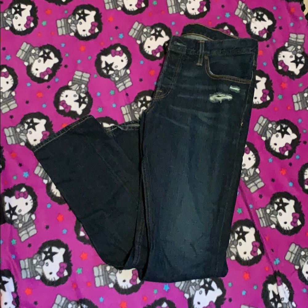 Hollister button fly distressed jeans size 34 X 32